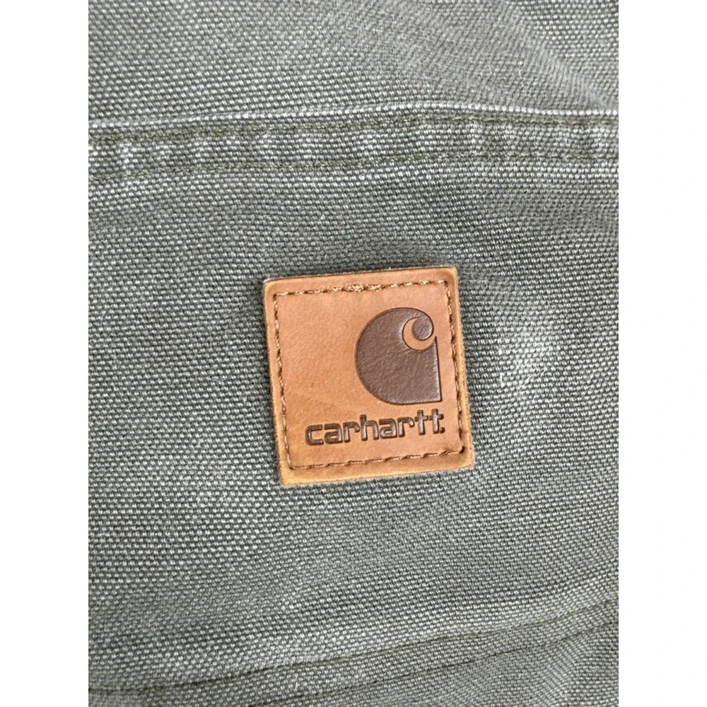 Vintage Carhartt B11 MOS Work Pants 36x34 Moss Green Carpenter Duck Canvas